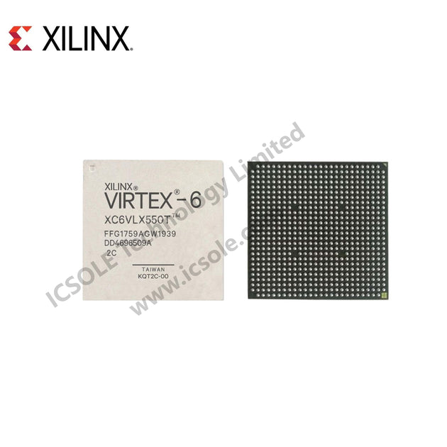 XC6VLX550T-2FFG1759C The Xilinx XC6VLX550T-2FFG1759C is an FPGA with 549,888 logic elements, 840 I/O pins, and built on a 40 nm process, in a 1759-BBGA package.