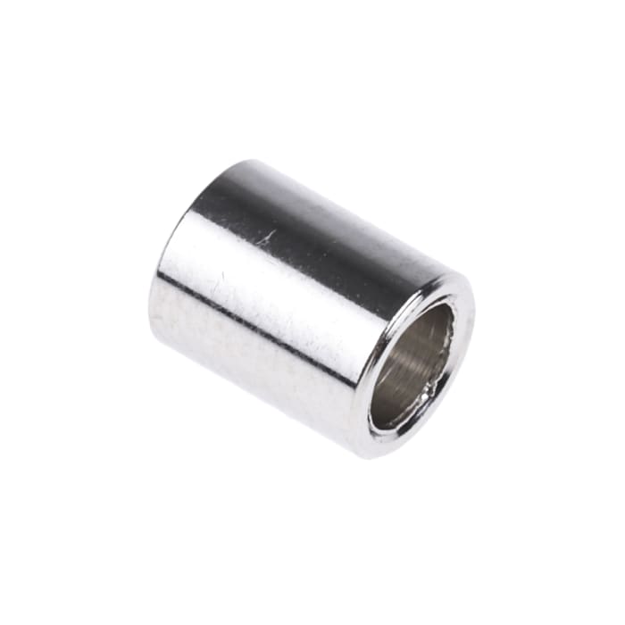 606-759 This is an RS PRO round brass spacer with a length of 6mm. It features an inside diameter of 3.2mm and an outside diameter of 4.8mm.