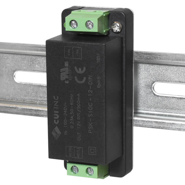 PSK-S10C-24 The CUI Inc. PSK-S10C-24 is an enclosed AC/DC converter delivering 24V at 11W. It features universal input voltage and operates efficiently.