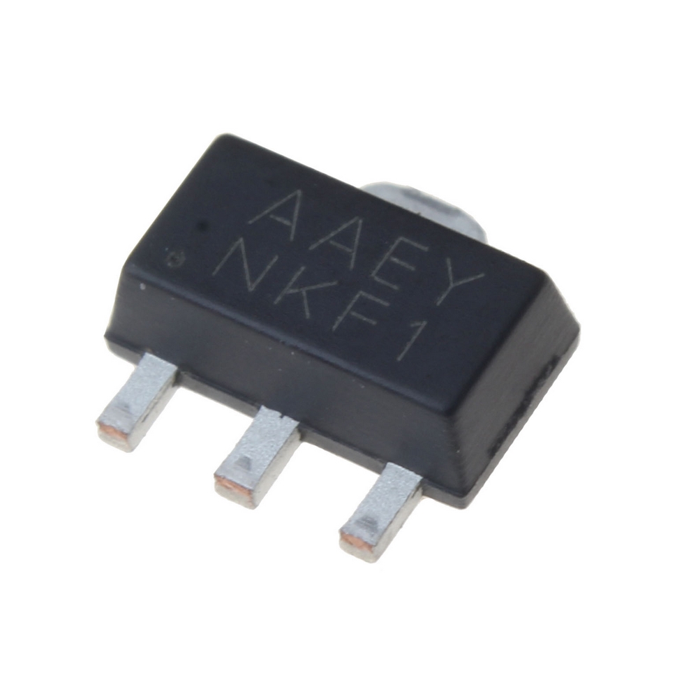 AIC1734-33GXA The AIC1734-33GXA is a precision, low-power LDO voltage regulator from Analog Integrations Corporation, providing a fixed 3.3V output with excellent voltage stability. It is supplied in an SOT-89 package.
