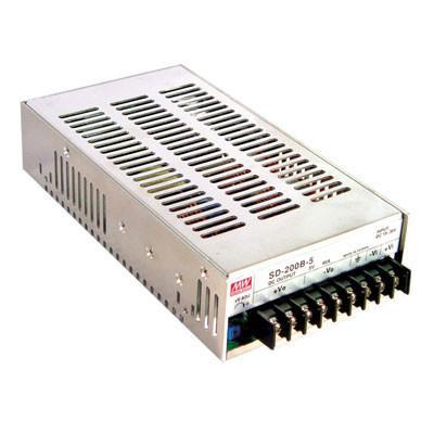 SD-200B-48 The Mean Well USA SD-200B-48 is an enclosed DC DC converter with a power output of 202W and a current of 4.2A. It features chassis mounting and an operating temperature range of -20°C to 60°C.