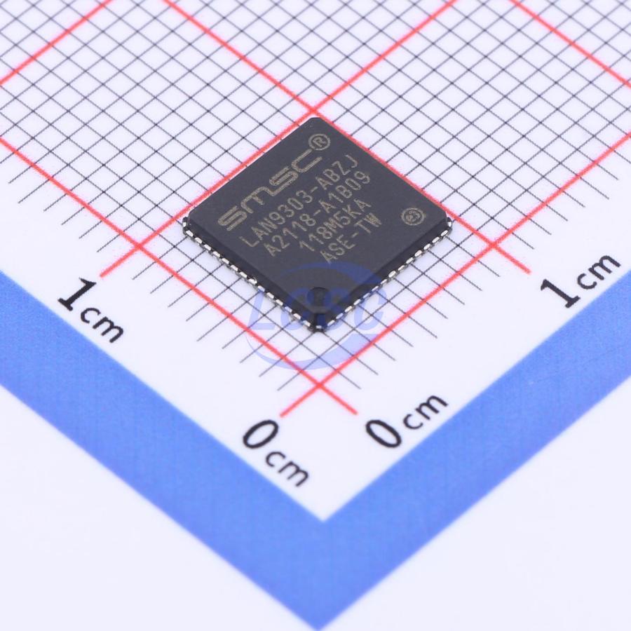 LAN9303-ABZJ The Microchip Technology LAN9303-ABZJ is an Ethernet switch controller featuring a 3.3V operating voltage and 190mA current consumption. It is supplied in a 56-QFN package.