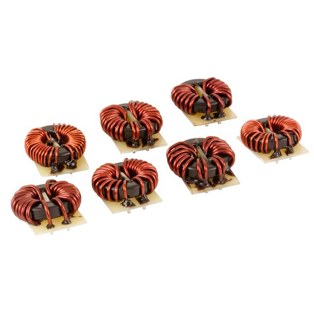 CMX1616Y222B-10 Power line common mode choke with 2.156 mH inductance at 100 kHz, rated for 19A and 250V. Through-hole horizontal package with 2 lines and 6mOhm max DCR.