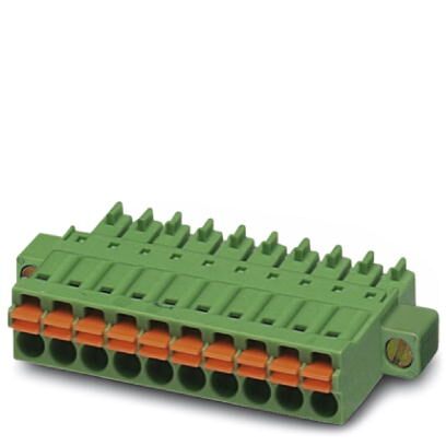 MC1.54STF3.81 The Phoenix Contact MC1.54STF3.81 is a green PCB connector with 4 positions and a 3.81mm pitch. It is rated for a nominal current of 8A and a voltage of 160V.