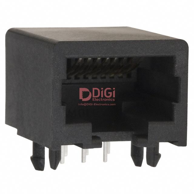 432028816 The Molex 432028816 is an unshielded RJ45 modular connector jack with 8 positions and 8 contacts. It features a right-angle orientation and through-hole mounting.