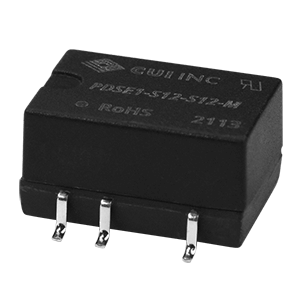 PDSE1-S24-S12-M-TR The Bel Power Solutions PDSE1-S24-S12-M-TR is a DC-DC converter with 1W power, a 21.6-26.4 VDC input range, and a 12 VDC output. It is designed for surface mounting.