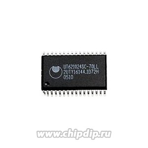 UT621024SCL-70LL The Utron UT621024SCL-70LL is a 1 Mbit SRAM memory chip featuring a parallel interface and a 70ns access time. It operates within a voltage range of 4.5 to 5.5V.