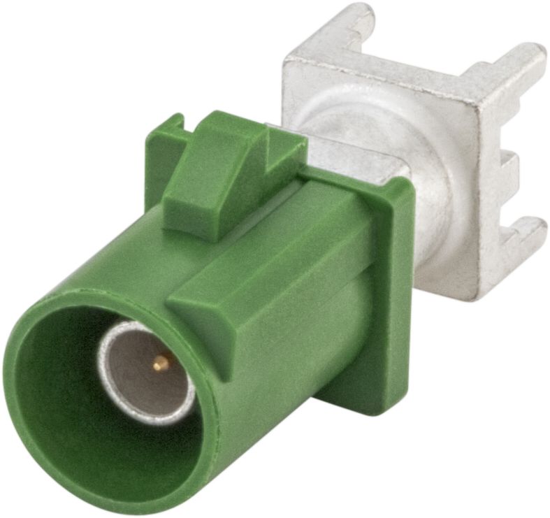59S10M-40MT5-E The Rosenberger 59S10M-40MT5-E is a FAKRA series straight plug connector designed for PCB mounting. It features a single housing design with Z water blue automotive coding.
