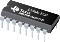 SN54ALS138J The Texas Instruments SN54ALS138J is a 3-to-8 line decoder/demultiplexer from the ALS series. It features inverted outputs and operates over a wide temperature range.