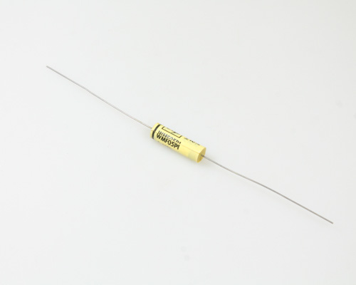 WMF05P1 The Cornell Dubilier Electronics WMF05P1 is an axial film capacitor with a 0.1uF capacitance and a 50VDC voltage rating. It features a polyester dielectric and a 10% tolerance.