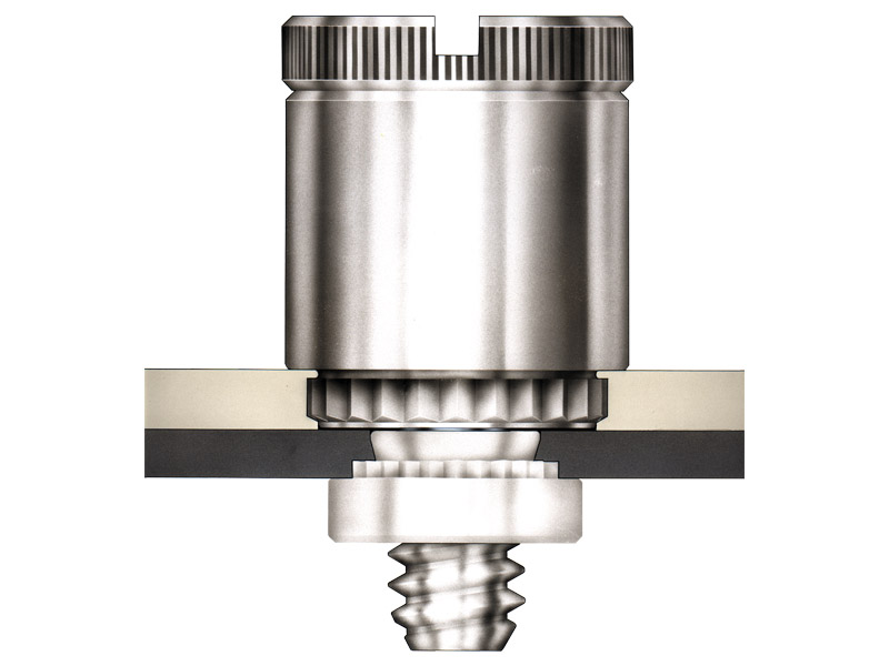 PFK-M3-84 The PEM PFK-M3-84 is a captive screw designed for PC boards, utilizing broaching technology. It features an M3 external thread and is constructed from 300 Series Stainless Steel.