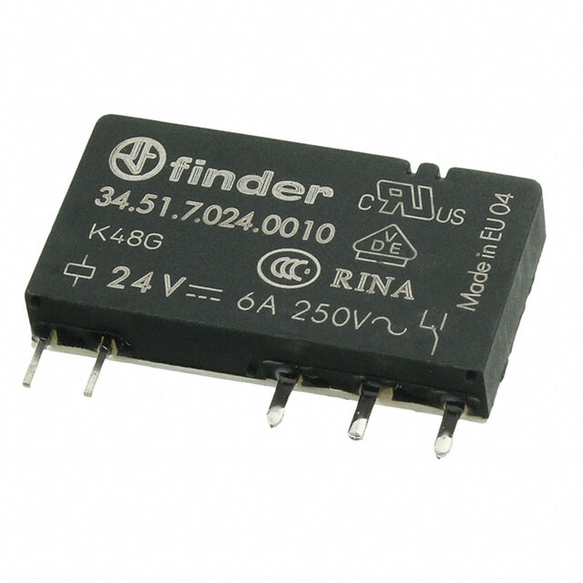 34.51.7.024.0000 The Finder 34.51.7.024.0000 is a terminal block adapter. It is RoHS3 Compliant and REACH Unaffected.