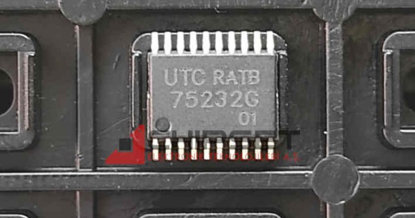 UTC75232G The UTC75232G is an RS 232 Driver IC manufactured by Unisonic Technologies. It comes in a TSSOP-20 package.