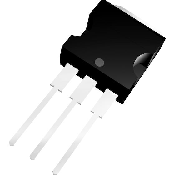 STPS41H100CR Schottky diode array with 1 pair common cathode configuration, rated for 100V and 10A average rectified current per diode, in a through-hole I2PAK package.