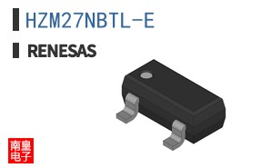 HZM27NBTL-E The REDISEM HZM27NBTL-E is a Zener Diode with a nominal Zener Voltage of 27V and a power dissipation of 200mW. It is supplied in a 3-MPAK package.