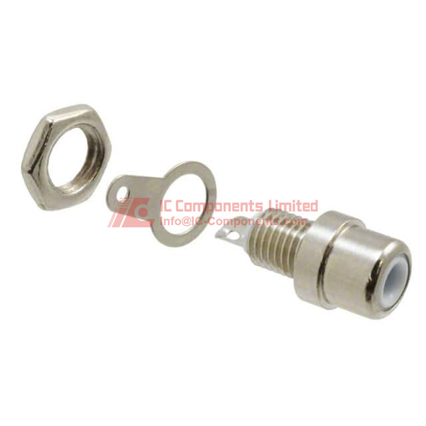 RCJ-033 The CUI Inc. RCJ-033 is a mono RCA jack designed for panel mounting. It features solder eyelet termination and a durable brass body.