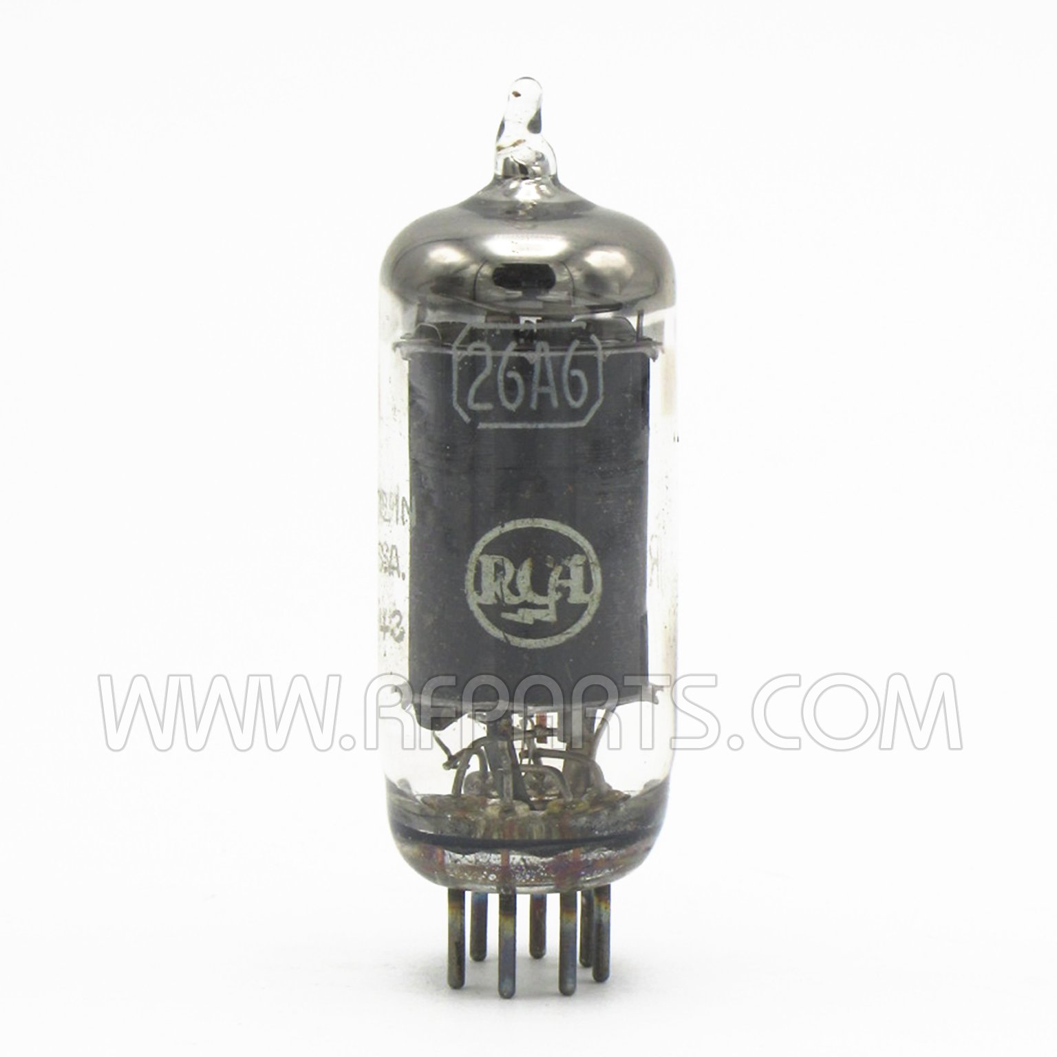 26A6 The RCA 26A6 is an RF Remote-Cutoff Pentode, suitable for use with a 12-cell storage-battery supply. It operates at 26.5 volts and draws 0.07 amps.