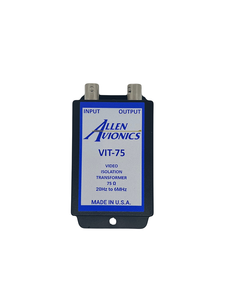 VIT-75 The VIT-75 is a single-channel video isolation transformer from Allen Bradley. It is designed to eliminate 60 Hz hum caused by ground loops.