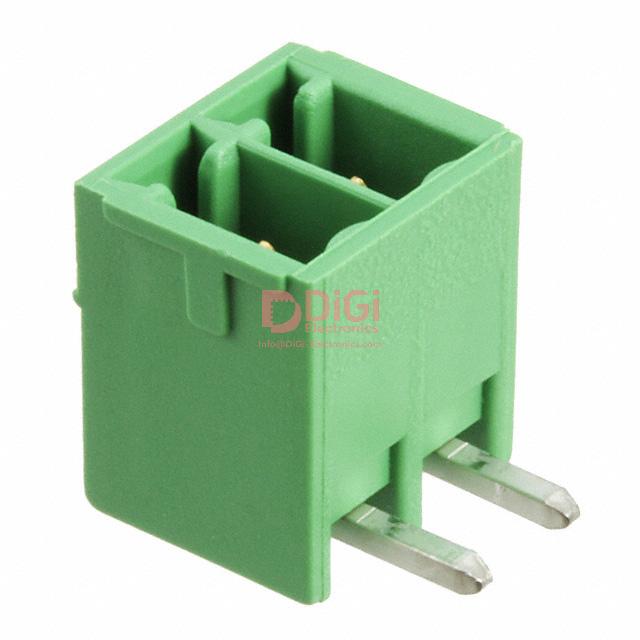 MC1,5/2-G-3,5 This Phoenix Contact MC1,5/2-G-3,5 is a 2-position terminal block header with a 3.5mm pitch. It features a right-angle orientation and through-hole mounting.
