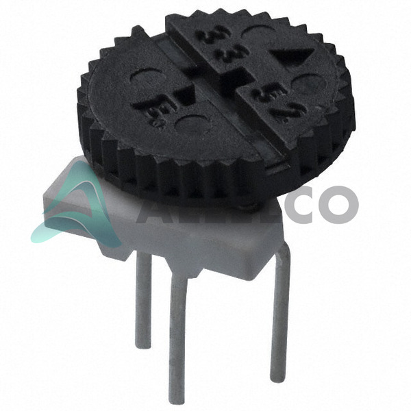 3352P-1-104LF The Bourns 3352P-1-104LF is a single-turn, cermet trimming potentiometer with a resistance of 100 kΩ and a tolerance of ±20%. It features a low profile and top adjustment.