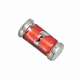 TMMBAT42 The STMicroelectronics TMMBAT42FILM is a Schottky diode with a 30V reverse voltage and 200mA average rectified current. It is packaged in a Mini MELF case.