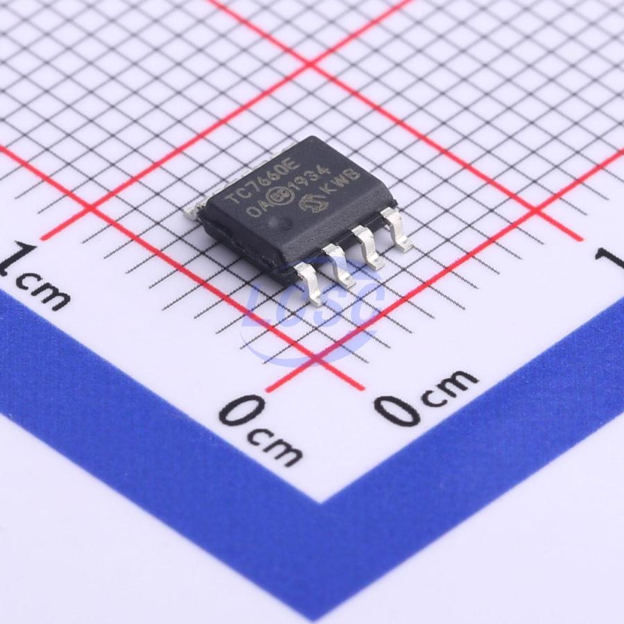TC7660EOA713 The Microchip TC7660EOA713 is a charge pump voltage converter. It efficiently converts input voltages from +1.5V to +10V to a negative output voltage.
