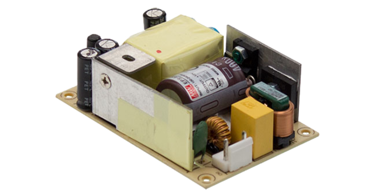 EPS-65-12-C The Mean Well USA EPS-65-12-C is a 65W AC/DC converter with a 12V output voltage. It features a compact, enclosed design suitable for chassis mounting.