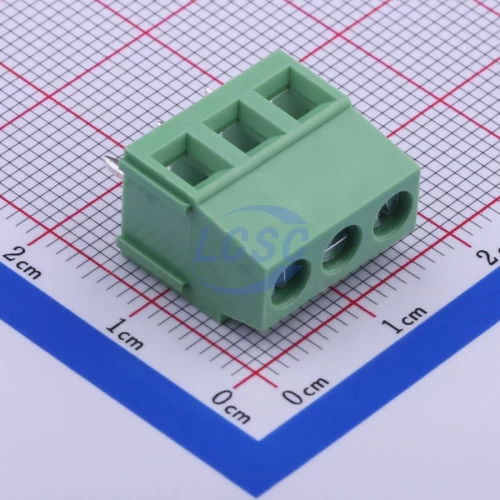 WJ500V-5.08-3P The Kangnex WJ500V-5.08-3P is a 3-pin screw terminal connector designed for reliable electrical connections. It features a 5.08mm pitch and a robust operating temperature range.