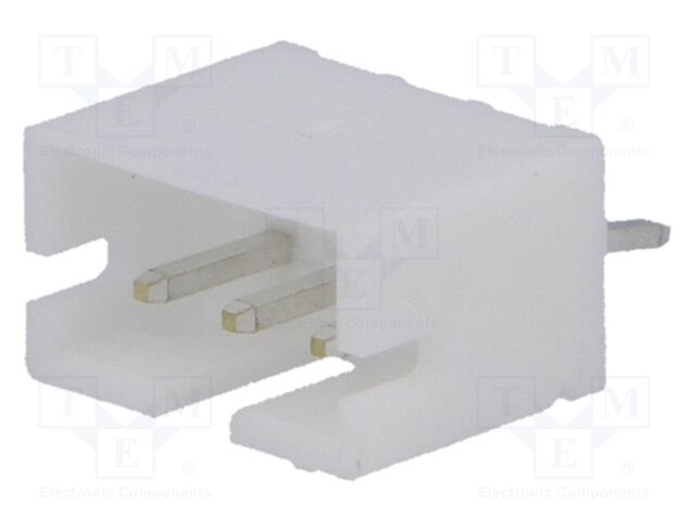 B3B-PH-K The JST B3B-PH-K is a wire-board connector with 3 positions. It is rated for 2A and 100V, featuring a 2mm pitch and straight THT mounting.