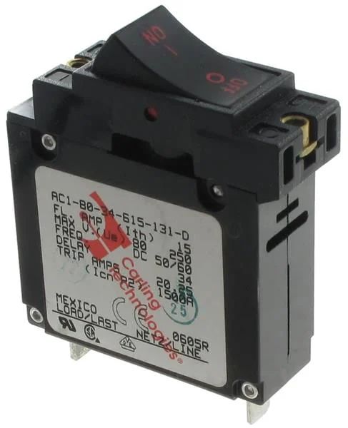 AC1-B0-34-450-161-C The Littelfuse Inc. AC1-B0-34-450-161-C is a magnetic hydraulic delay circuit breaker. It features a 5A current rating and a 277V AC voltage rating.