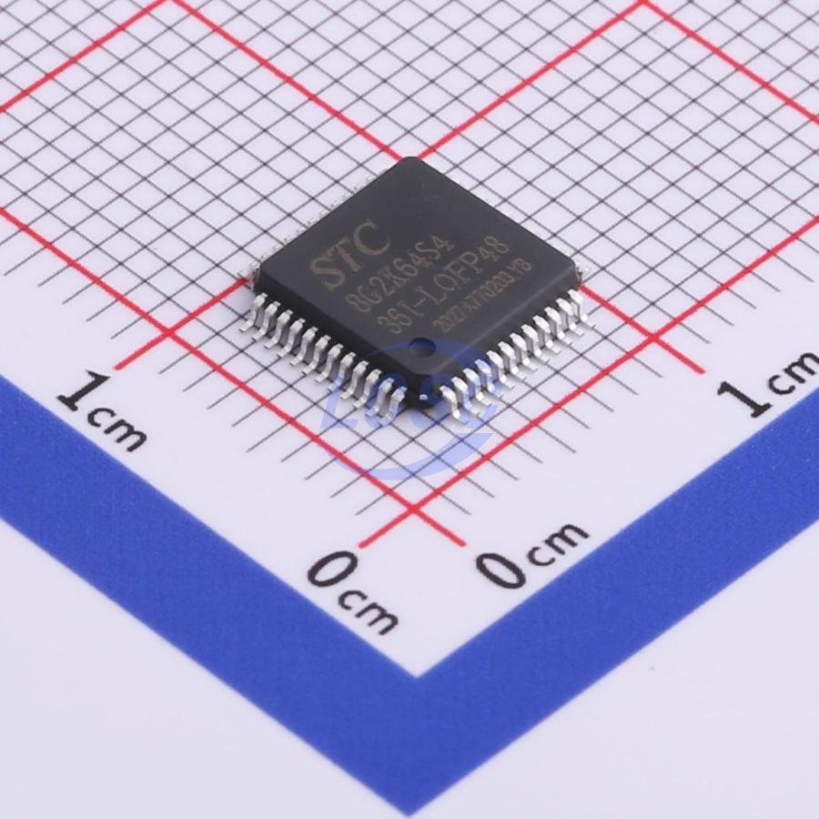 STC8G2K64S4-36I-LQFP48 The STC8G2K64S4-36I-LQFP48 is a microcontroller from STC Micro. It offers RoHS3 compliance and Moisture Sensitivity Level 1.