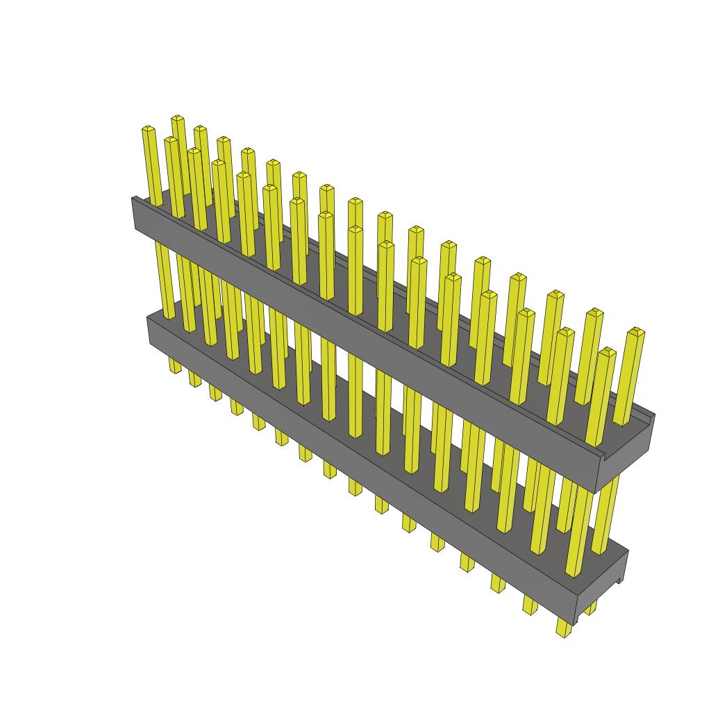 DW-16-10-L-D-503 Samtec DW-16-10-L-D-503 is a 32-position, 2-row through-hole board stacking header with 2.54mm pitch. It features a 12.776mm stacker height and gold plating on contacts.