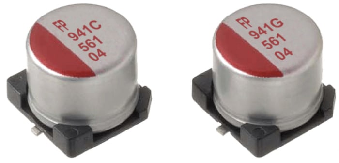 RHA0J471MCN1GS The Nichicon RHA0J471MCN1GS is a 470μF solid electrolytic capacitor with a 6.3V dc voltage rating. It is designed for surface mounting.