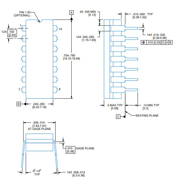 CD40106BE The RCA CD40106BE is a Hex Schmitt-Trigger Inverter with six independent Schmitt-Trigger inputs. It operates with a supply voltage range of 3V to 18V.