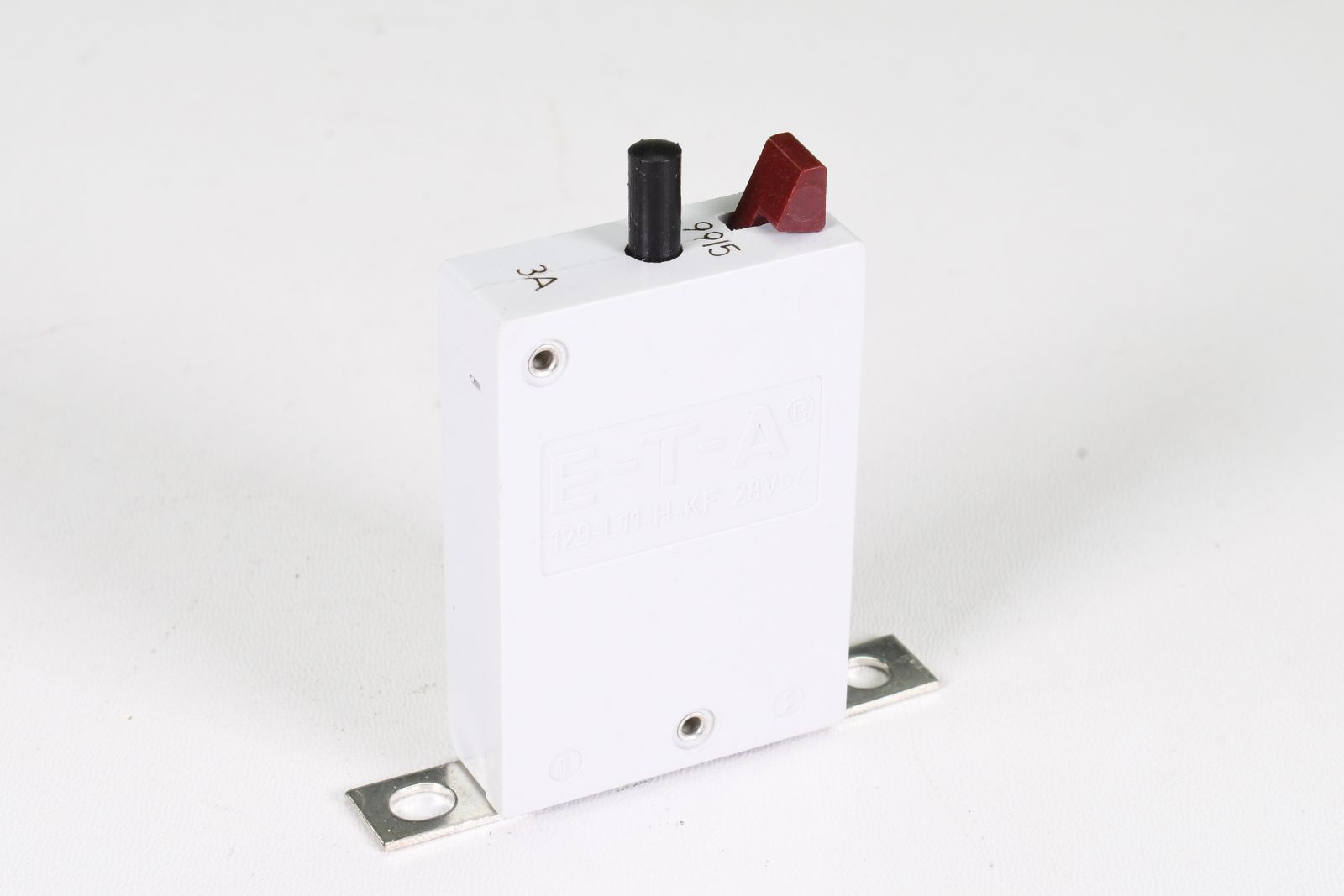 129-L11-H-KF-3A The E-T-A 129-L11-H-KF-3A is a thermal circuit breaker designed for automotive and marine applications. It offers a 3A current rating and 250V AC / 50V DC voltage rating.