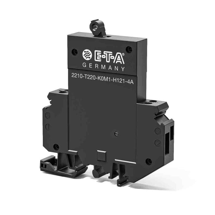 2210-T210-K0M1-H121-1.5A The E-T-A 2210-T210-K0M1-H121-1.5A is a 1-pole thermal magnetic circuit breaker designed for DIN rail mounting. It offers a 1.5A current rating and a 480V AC voltage rating.