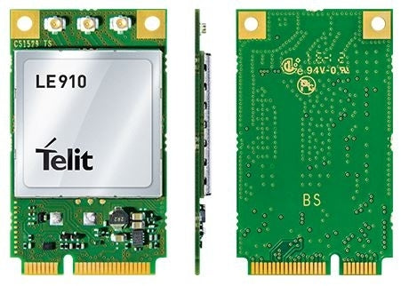 LEPCIEUG703T001 The Telit LEPCIEUG703T001 is a 4G GPS module offering fallback to 3G and 2G networks. It features a compact size and specific firmware.