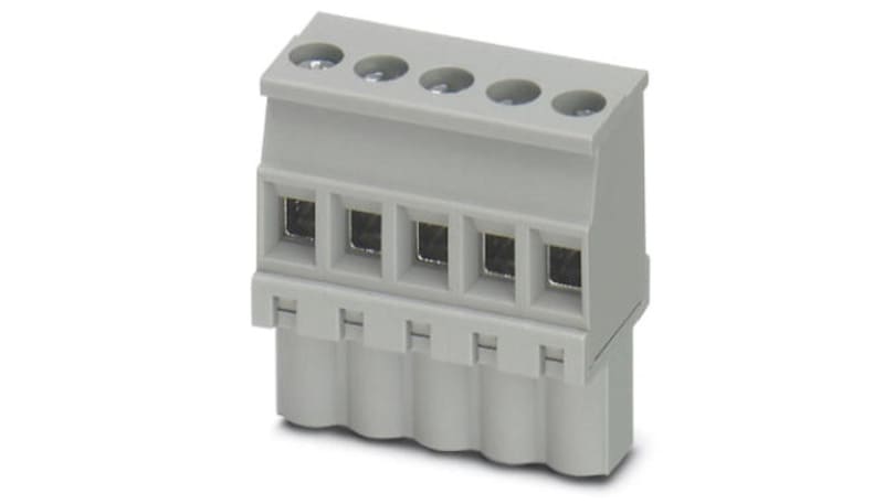 5451404 Phoenix Contact 5451404 is a 4-position plug connector with 5.08mm pitch, rated 12A and 320V, using screw termination for free hanging mounting.