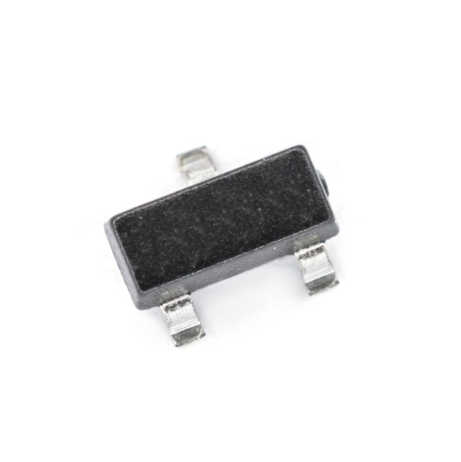 CDSOT23-SM712/SOT-23/ The Bourns CDSOT23-SM712 is a bidirectional TVS diode designed for transient voltage suppression. It features a peak pulse power of 400W and operates in a SOT-23 package.