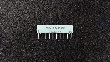 750-101-r270 The CTS-Frequency Controls 750-101-R270 is a ceramic bussed resistor with a resistance of 270 Ohms. It is RoHS3 compliant and has an MSL rating of 1.