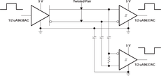 UA9637A The Texas Instruments UA9637A is a dual differential line receiver designed to meet ANSI standards EIA/TIA-422-B and EIA/TIA-423-B. It operates from a single 5V power supply.