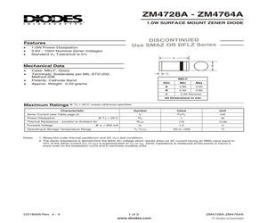 ZM4735A-13 The Diodes Incorporated ZM4735A-13 is a Zener diode with a nominal voltage of 6.2V and a power dissipation of 1W. It features a 5% voltage tolerance and comes in a surface mount DO-213AB package.