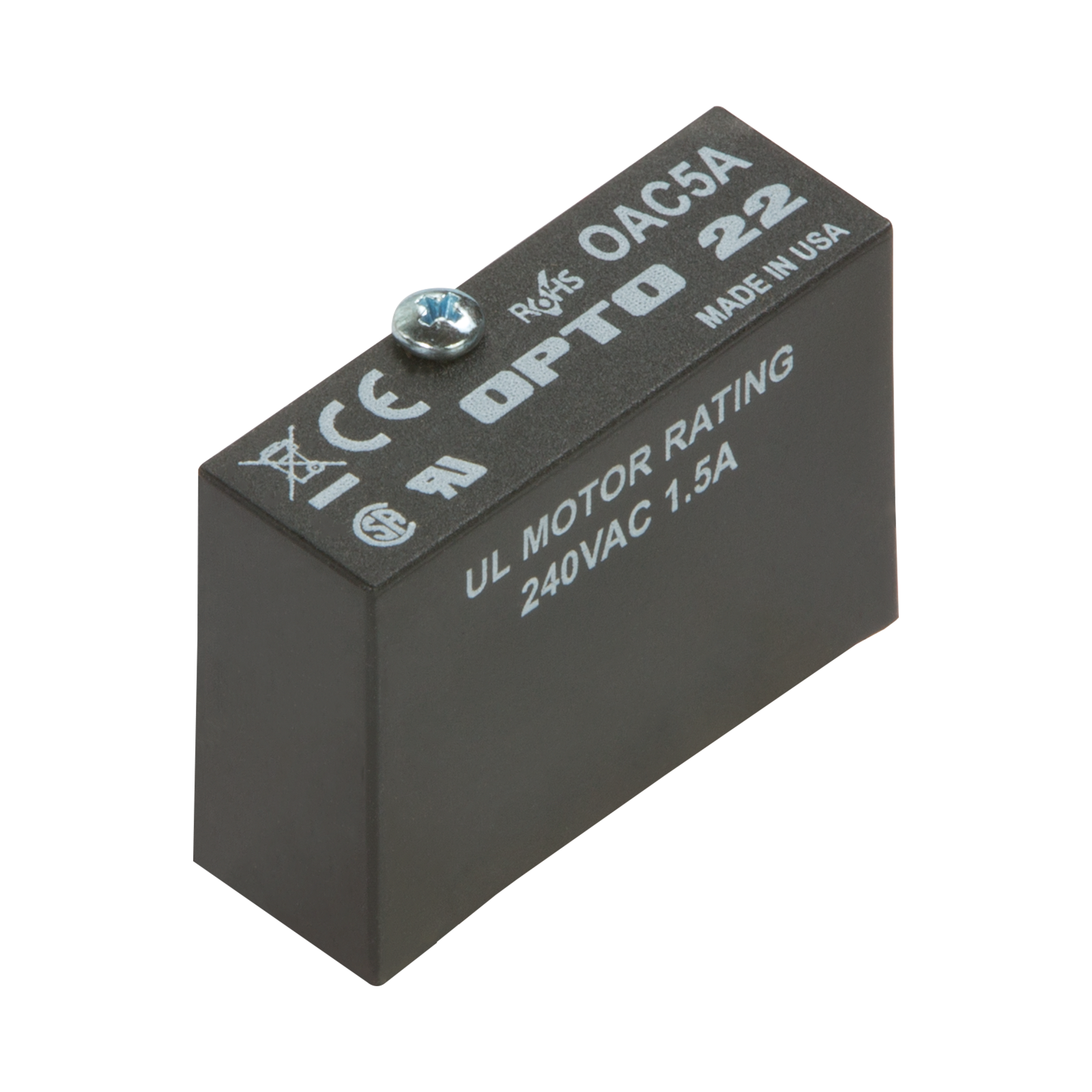 OAC5A The Opto 22 OAC5A is an AC output module designed for switching AC loads. It operates within a 24-280 VAC range and features 5 VDC logic.