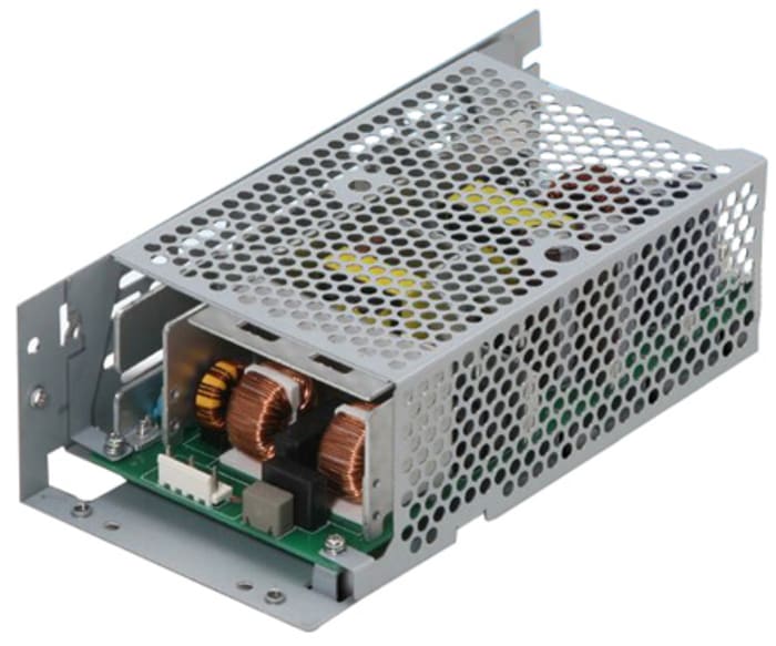 LFA240F-48-SNY The Cosel LFA240F-48-SNY is an enclosed AC/DC converter providing 48V DC output at 5A, with a total power of 240W. It features a universal input voltage range.