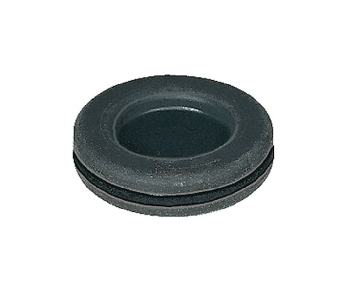 02580355010 This SES Sterling DG series cable grommet is made from black polychloroprene rubber. It is designed for panel mounting and protects cables passing through panels.