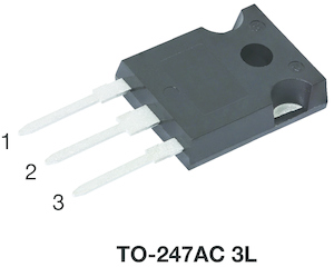STPS40L15CW STPS40L15CW is a Schottky rectifier diode array with 40A average forward current and 15V maximum DC reverse voltage in a TO-247-3 package.