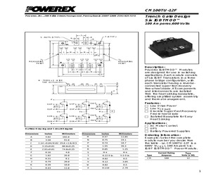 CM100TU-12F The Mitsubishi Electric CM100TU-12F is an IGBT module designed for high power switching applications. It offers a 600V blocking voltage and 100A continuous collector current.