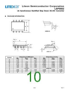 LSP5502SAC The Lite-On Inc. LSP5502SAC is a 2A synchronous rectified step-down DC-DC converter. It features an input voltage range up to 30V.