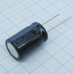 TKR332M1EK25M The Jamicon TKR332M1EK25M is an aluminum electrolytic capacitor with a capacitance of 3300µF and a voltage rating of 25V. It features through-hole mounting and a maximum operating temperature of 105°C.
