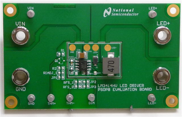 LM3414HV The Texas Instruments LM3414HV is a 1-A, 60-W constant current buck LED driver. It supports a wide input voltage range and offers high efficiency.
